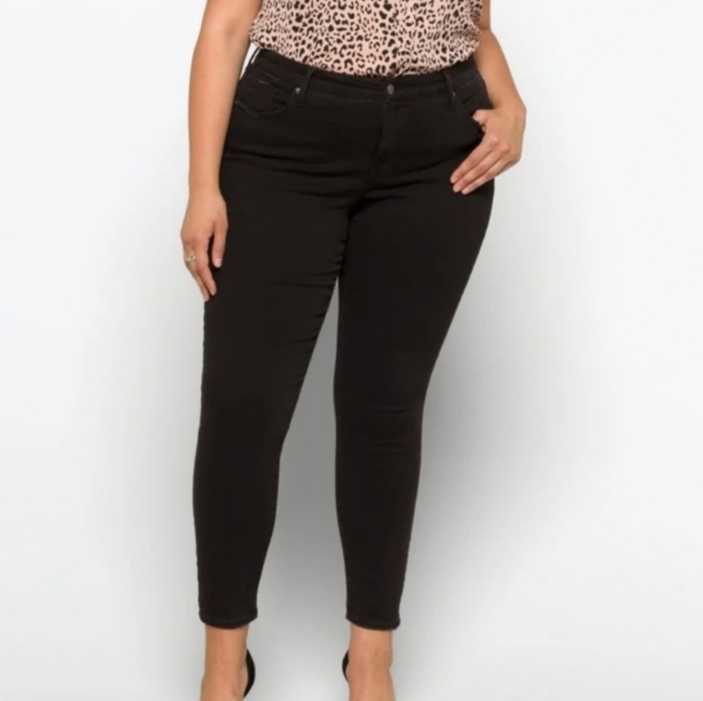Pistola Distressed Black Faded Skinny Jeans